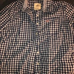 hollister striped flannel